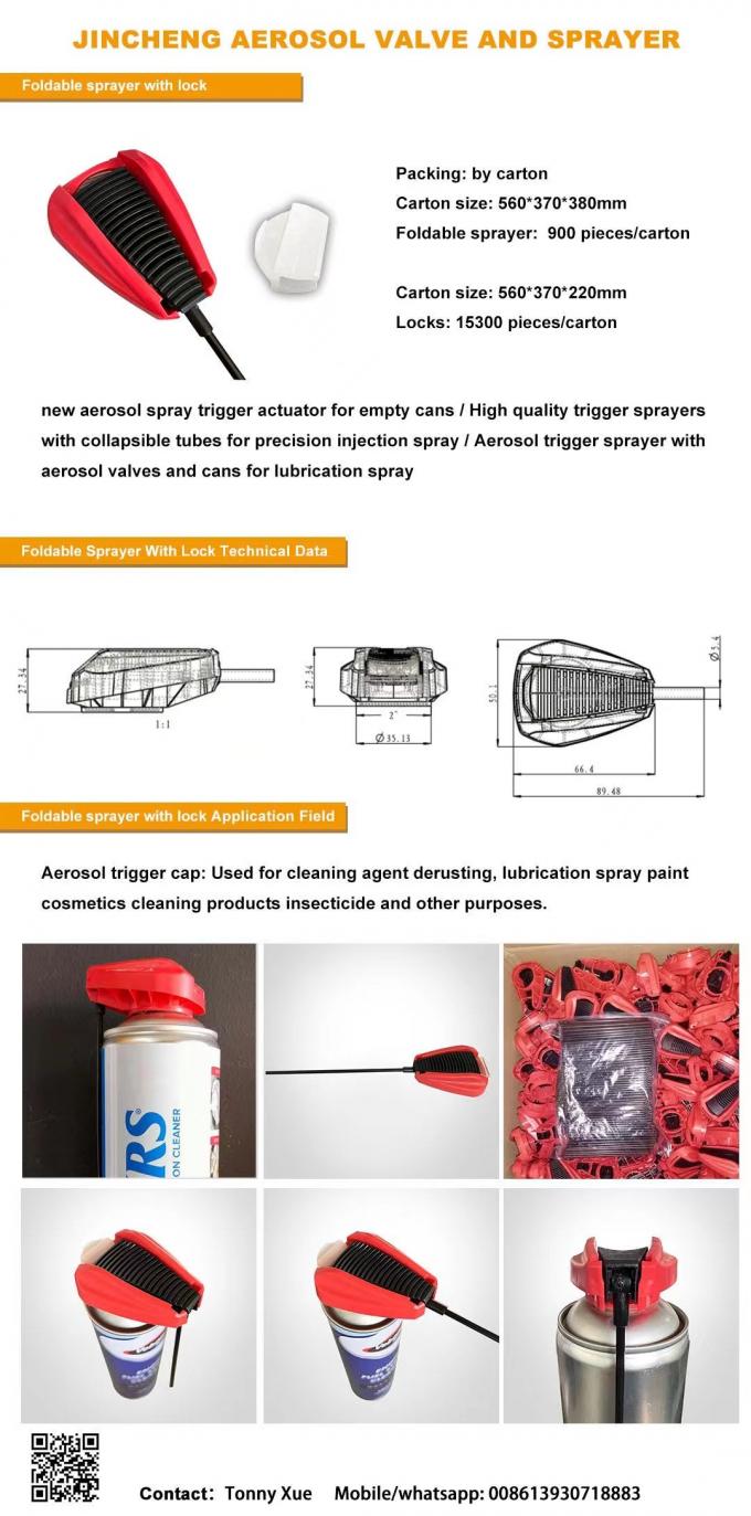 Width 50.1mm Aerosol Spray Nozzle Chemical Resistant OEM Available