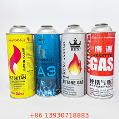 CMYK Printing Metal Butane Gas Canister 1.4 Mpa Burst Pressure