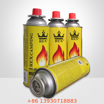 65mm Tinplate Portable Butane Gas Canister For BBQ Gas Stove