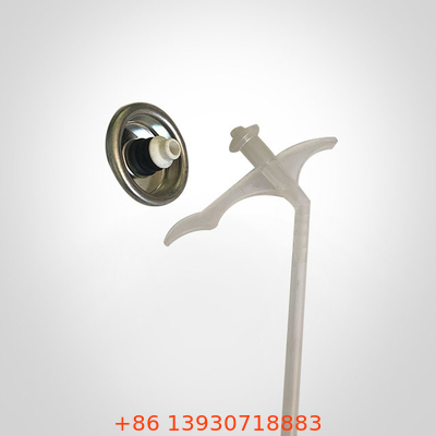High Strength Tinplate Aerosol Spray Valve Polyurethane Foam Valve With Straw