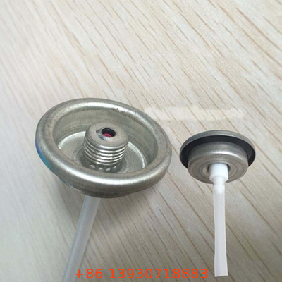 PE Housing Aerosol Gas Can Valve With Dip Tube For Refrigerant