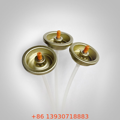 Golden Lacquered Tinplate Aerosol Can Valve For Car Care Foam Cleaner Tin Cans