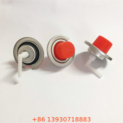 OEM Acceptable Camping Butane Gas Valve With Red Caps  Compact