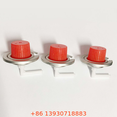 OEM Acceptable Camping Butane Gas Valve With Red Caps  Compact