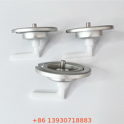 Durable Aerosol Can Valve Tinplate Mounting Cup With Actuator And Red Cap
