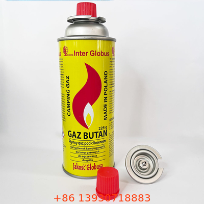 Straight wall Tinplate 220g Butane Gas Canister For Cooking baking