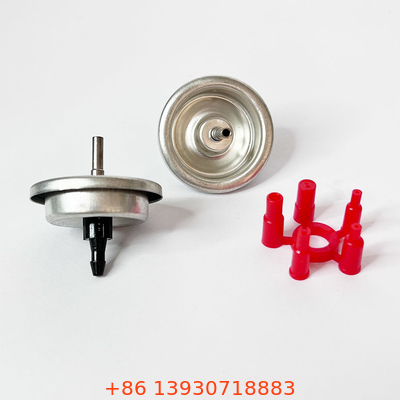 One Inch Gas Lighter Valve with Both Sides Clear Lacquered Tinplate Mounting Cup