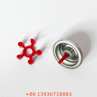 Anti Corrosion Red Butane Lighter Fill Valve Portable With Tinplate Mounting Cup