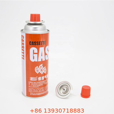 CMYK Printing Refillable Butane Gas Canister For Camping Stove 400ml Capacity