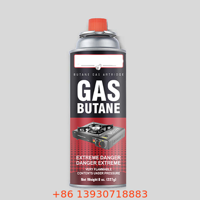 Durable Off Set Printing Portable Gas Stove Cartridge 227g Weight