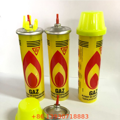 yellow Non Leakage Butane Gas Lighter Refill For Candle Lighting