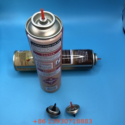 Both Sides Clear Lacquered Tinplate Mounting Cup Gas Lighter Valve with Plastic Stem