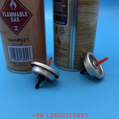 Lighter Gas Refill Butane Gas Lighter Valve with Both Sides Clear Lacquered Tinplate One Inch