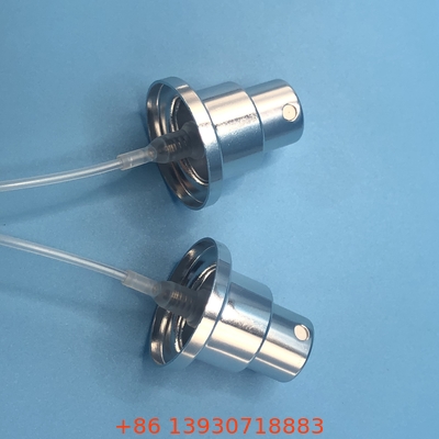 Silver Perfume Pump with a Consistent Controlled Mist Resistant Metallic Finish