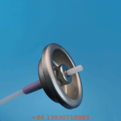 Silver Metered Aerosol Valve with Button Actuator for 0.1-0.2 Ml/s