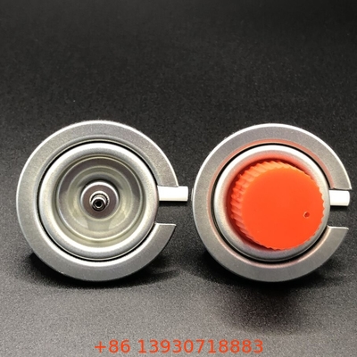 Tinplate And PP Material Butane Gas Valve with Straight Shape and Buna Inner Gasket