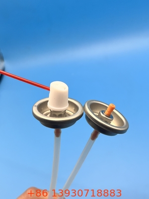 25.4mm Metal Paint Spray Can Valve with Standard Natural Dip Tube and Buna Outer Gasket