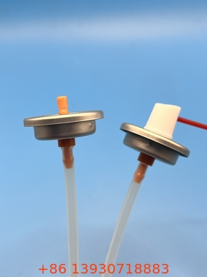 25.4mm Metal Paint Spray Can Valve with Standard Natural Dip Tube and Buna Outer Gasket