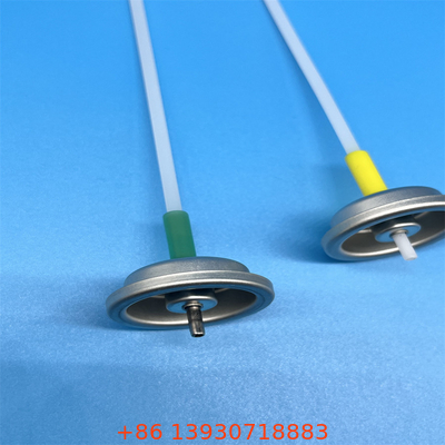Button Actuated Aluminum actuator for Precise 150mcl Spray Rate