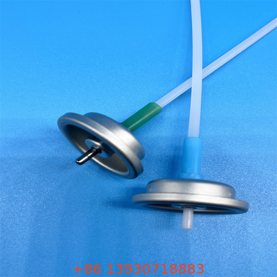 Button Actuated Aluminum actuator for Precise 150mcl Spray Rate