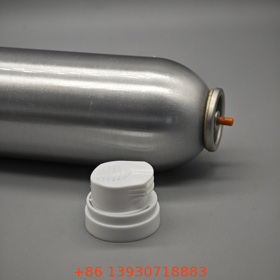 Shaving foam valve for travel-sized containers with leakproof sealing