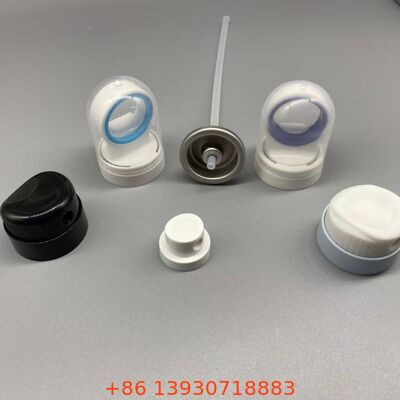 Sunscreen Aerosol Valve with Safety Cover for Continuous Spray Sunblock Applications