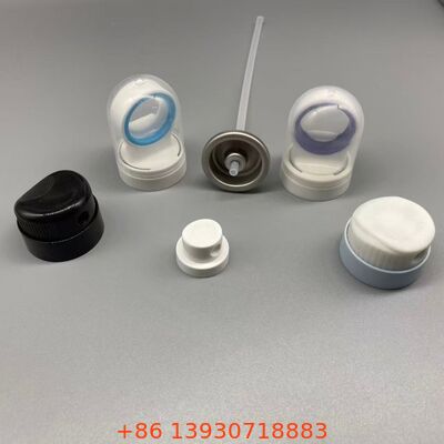 Aerosol Sunscreen Valve with Clog-Resistant Nozzle, Leak-Proof Seal, and 360-Degree Operation for Sun Care Spray Products