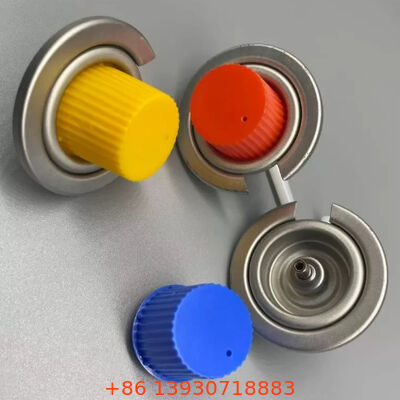 1-Inch Leak-Resistant Butane Gas Valve with Tinplate Construction for Controlled Dispensing
