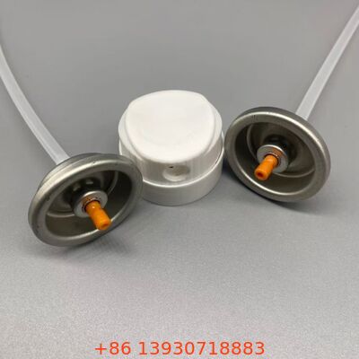 Dry Shampoo Aerosol Valve with Color-Safe Powder Dispensing Technology