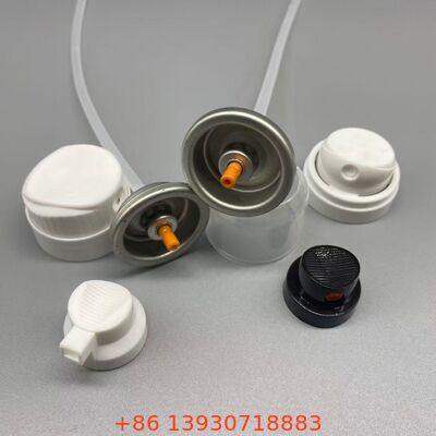 Dry Shampoo Aerosol Valve with Color-Safe Powder Dispensing Technology