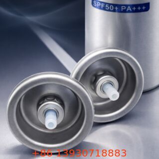 Sunscreen Pump Valve with Controlled Dispensing, Tinplate and Plastic Construction for Various Lotion Formulations