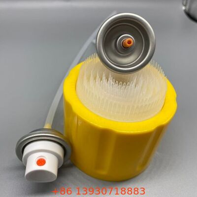 1 Inch Foam Cleaner Aerosol Valve with Integrated Brush Cap for Car Interior Cleaning Spray