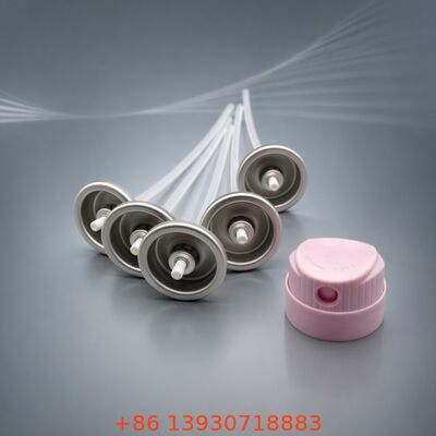 Root-Focused Aerosol Valve for Dry Shampoo with Tinplate Material, Upright or Inverted Use, and Even Dispensing