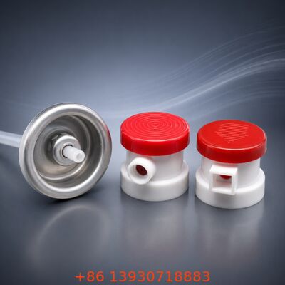 Footwear Care Aerosol Valve and Actuator System with Fine Mist Spray for Shoe and Sock Applications Compatible with Standard Cans