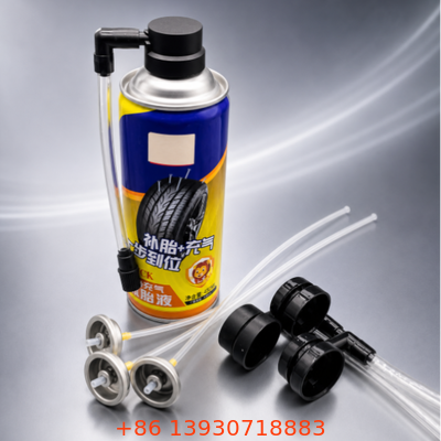 One-inch Tire Sealant Valve with Tinplate Construction and Quick Connect Coupler for Aerosol Tire Inflators