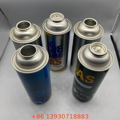 Cassette Gas High Pressure 18-21 Bar Aerosol Empty Tinplate Can 65mm 57mm 