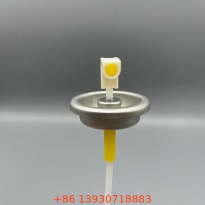 Air Freshener Metered Valve, L Shape Actuator Metered Valve, Aerosol Metered Valve With L Nozzle For Fragrance Spray Packaging, Precise Room Scent Dispensing Component