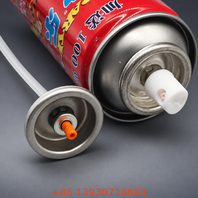 Custom Ribbon-Color One Inch Aerosol Valve Assembly with Direct Mount Ribbon Valve Actuator