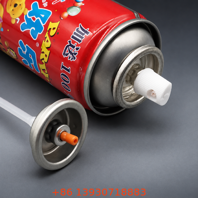 Custom Ribbon-Color One Inch Aerosol Valve Assembly with Direct Mount Ribbon Valve Actuator