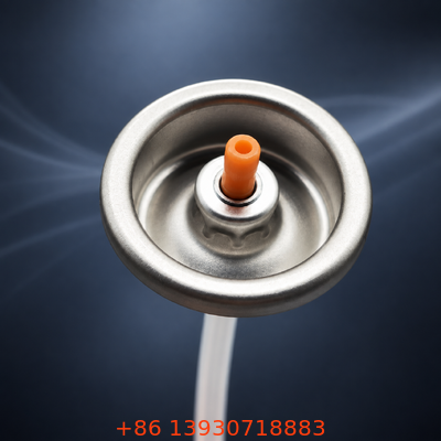 Custom Color Coordinated Male Aerosol Valve and Male Spray Valve with Strong Sealing Performance and Gloss Matte Metallic Finish Options