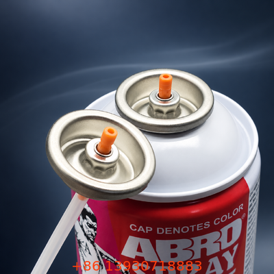 Custom Color Coordinated Male Aerosol Valve and Male Spray Valve with Strong Sealing Performance and Gloss Matte Metallic Finish Options