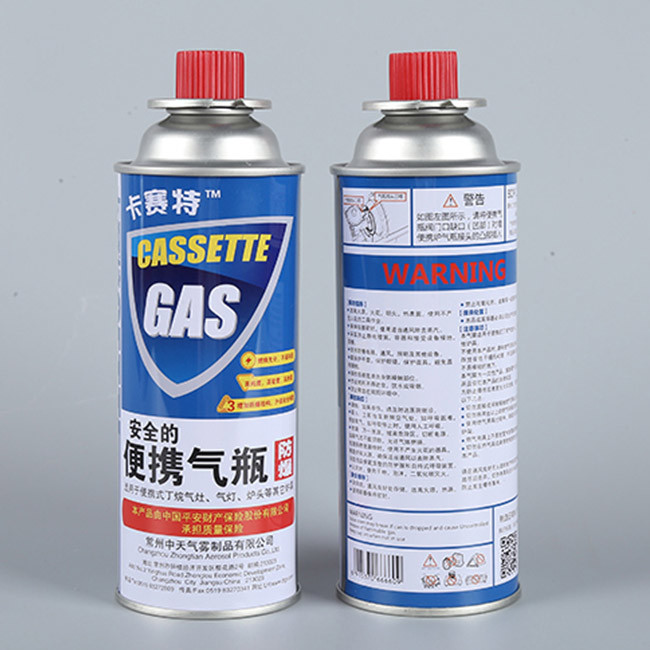CMYK 4 Color and Panton Color Butane Gas Jar with Straight Wall Design