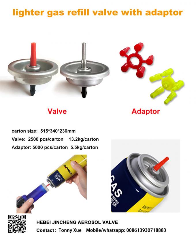 Metal Stem Butane Lighter Fill Valve One Inch For Gas Lighter Tin Cans